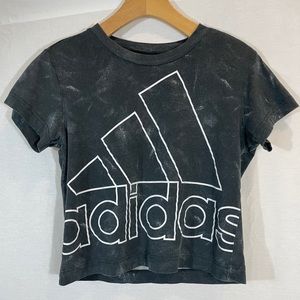 Adidas black crop top